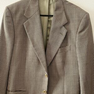 Valentino Men's Houndstooth Sport Coat in Brown and Black